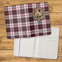 Clan MacPherson Crest over Hunting Tartan Passport Holder