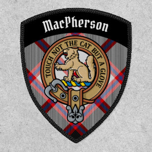 Clan MacPherson Crest over Hunting Tartan Patch