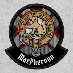 Clan MacPherson Crest over Hunting Tartan Patch