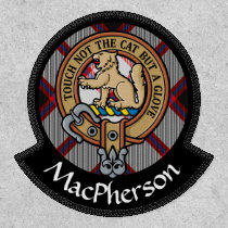 Clan MacPherson Crest over Hunting Tartan Patch