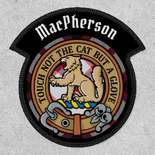 Clan MacPherson Crest over Hunting Tartan Patch