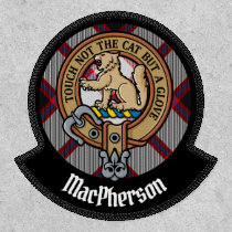 Clan MacPherson Crest over Hunting Tartan Patch