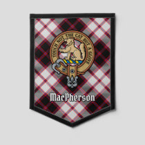 Clan MacPherson Crest over Hunting Tartan Pennant