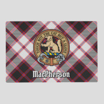 Clan MacPherson Crest over Hunting Tartan Placemat