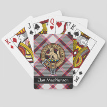 Clan MacPherson Crest over Hunting Tartan Playing Cards