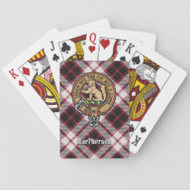 Clan MacPherson Crest over Hunting Tartan Poker Cards