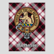 Clan MacPherson Crest over Hunting Tartan Poster