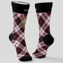 Clan MacPherson Crest over Hunting Tartan Socks