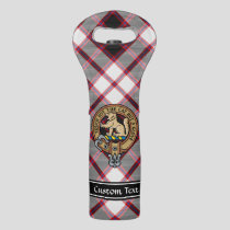 Clan MacPherson Crest over Hunting Tartan Wine Bag