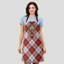 Clan MacPherson Crest over Red Dress Tartan Apron