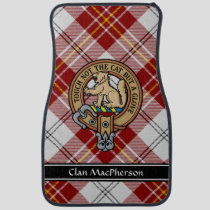 Clan MacPherson Crest over Red Dress Tartan Car Floor Mat