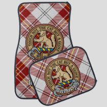 Clan MacPherson Crest over Red Dress Tartan Car Floor Mat
