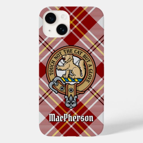 Clan MacPherson Crest over Red Dress Tartan Case_Mate iPhone 14 Case