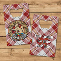 Clan MacPherson Crest over Red Dress Tartan Credit Card Bottle Opener