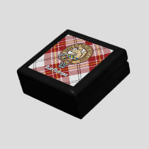Clan MacPherson Crest over Red Dress Tartan Gift Box