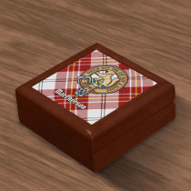 Clan MacPherson Crest over Red Dress Tartan Gift Box