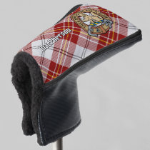 Clan MacPherson Crest over Red Dress Tartan Golf Head Cover