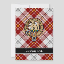 Clan MacPherson Crest over Red Dress Tartan Invitation