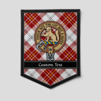 Clan MacPherson Crest over Red Dress Tartan Pennant