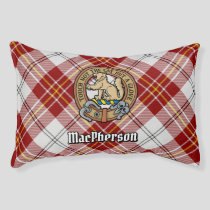 Clan MacPherson Crest over Red Dress Tartan Pet Bed