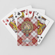 Clan MacPherson Crest over Red Dress Tartan Poker Cards