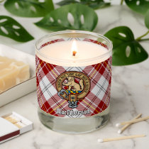 Clan MacPherson Crest over Red Dress Tartan Scented Candle