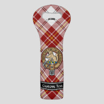 Clan MacPherson Crest over Red Dress Tartan Wine Bag