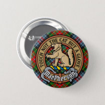 Clan MacPherson Crest over Tartan Button