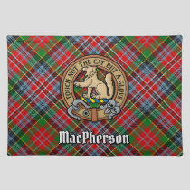 Clan MacPherson Crest over Tartan Cloth Placemat