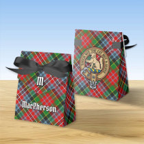Clan MacPherson Crest over Tartan Favor Boxes