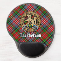 Clan MacPherson Crest over Tartan Gel Mouse Pad