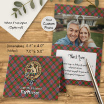 Clan MacPherson Crest over Tartan Invitation