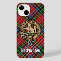 Clan MacPherson Crest over Tartan iPhone Case