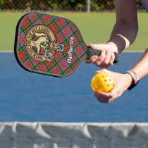Clan MacPherson Crest over Tartan Keychain Pickleball Paddle