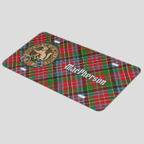 Clan MacPherson Crest over Tartan License Plate