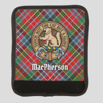 Clan MacPherson Crest over Tartan Luggage Handle Wrap