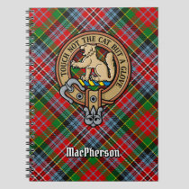 Clan MacPherson Crest over Tartan Notebook