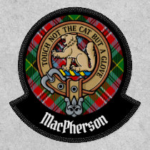 Clan MacPherson Crest over Tartan Patch