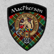 Clan MacPherson Crest over Tartan Patch