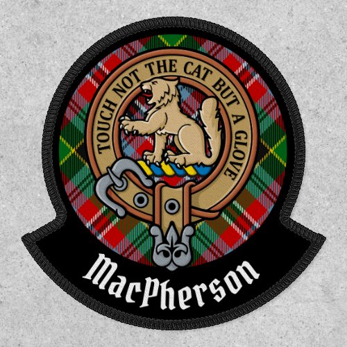 Clan MacPherson Crest over Tartan Patch