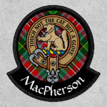 Clan MacPherson Crest over Tartan Patch