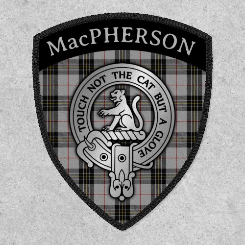 Clan MacPherson Crest  Tartan Shield Patch