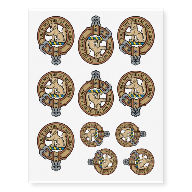 Clan MacPherson Crest Temporary Tattoos (Front)