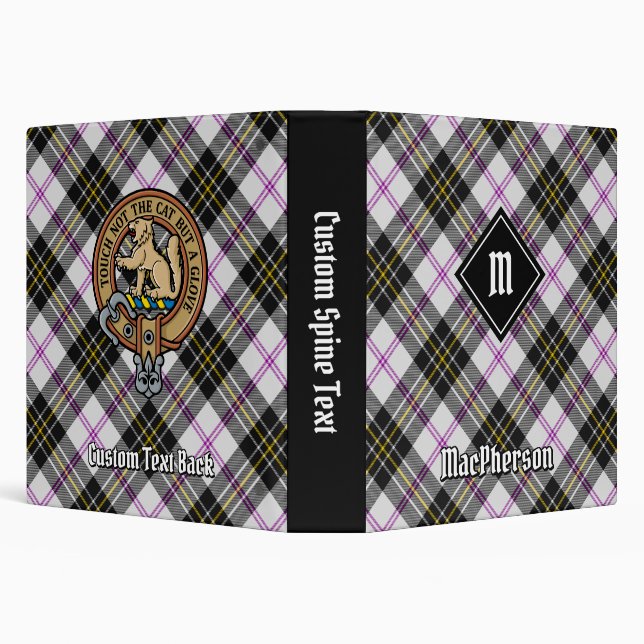 Clan MacPherson Dress Tartan 3 Ring Binder (Background)