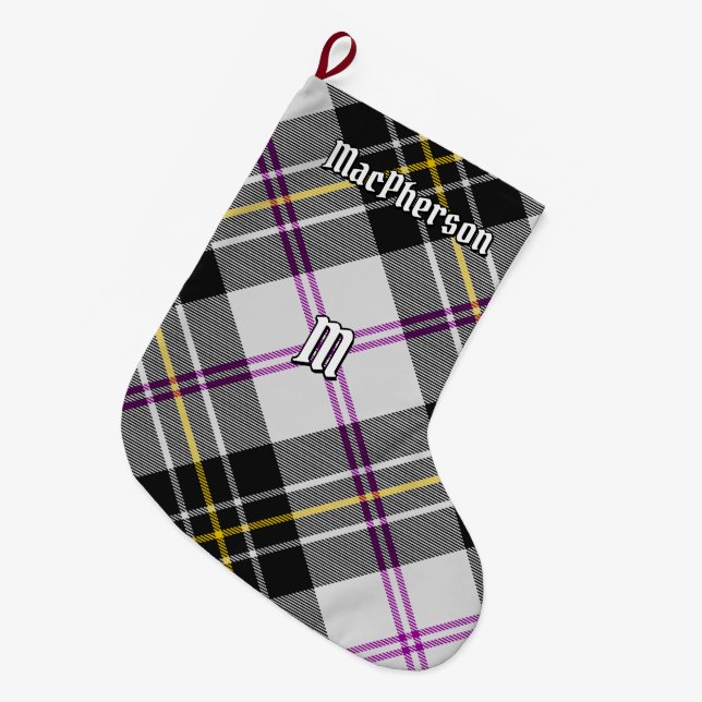 Clan MacPherson Dress Tartan Christmas Stocking (Front (Hanging))