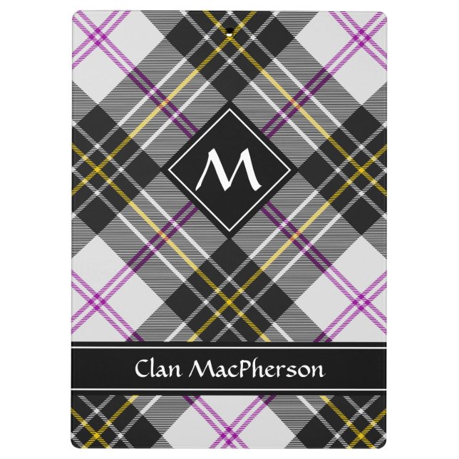 Clan MacPherson Dress Tartan Clipboard (Back)