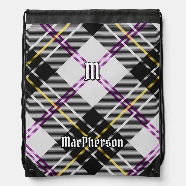 Clan MacPherson Dress Tartan Drawstring Bag (Front)