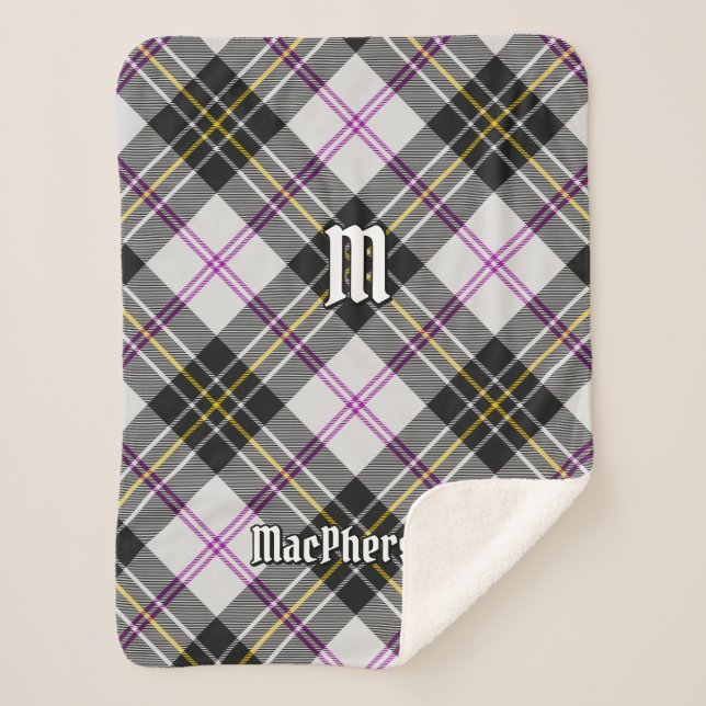 Clan MacPherson Dress Tartan Sherpa Blanket (Front)