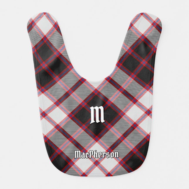 Clan MacPherson Hunting Tartan Baby Bib (Front)
