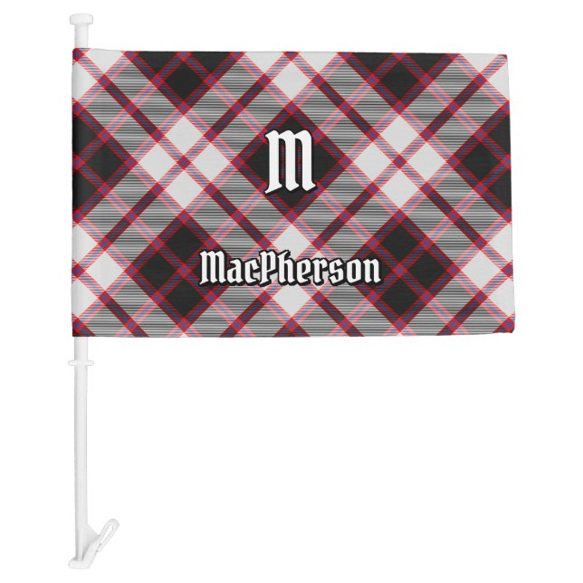 Clan MacPherson Hunting Tartan Car Flag (Front)